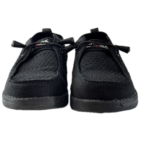 Larnmern Slip-On Work Shoes Unisex Size 5 Black Steel Toe Loafers Casual Safety - Picture 5 of 12